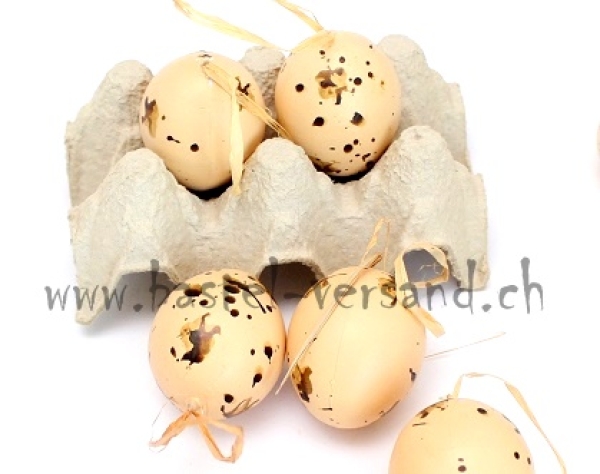 Kunststoffei gespränkelt braun 5cm