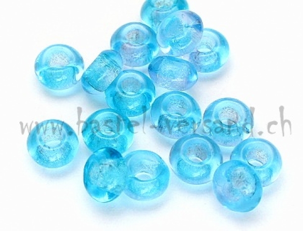 Large Hole 9 x 6mm aqua