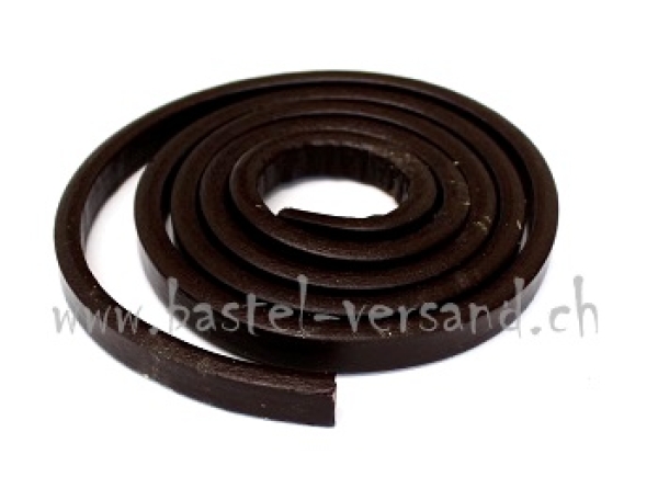 Lederband 10 x 6mm dunkelbraun