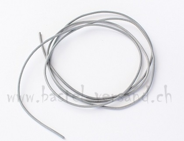 Lederband 1mm grau