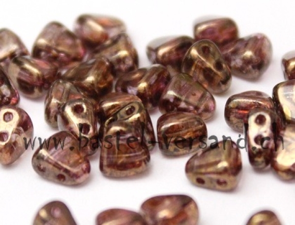 NIB-BIT 6x5mm luster transparent gold smokey topaz