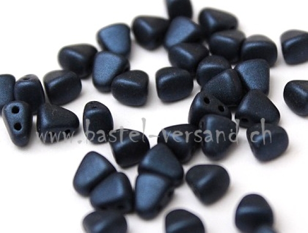 NIB-BIT 6x5mm metallic suede dk blue