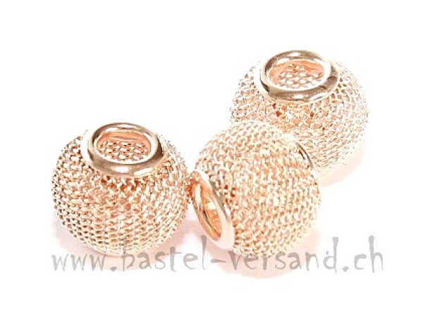 Metall Netzperle 12mm rosegold