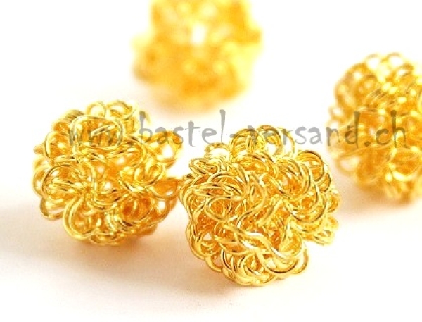 Metallperle 12mm goldfarbig