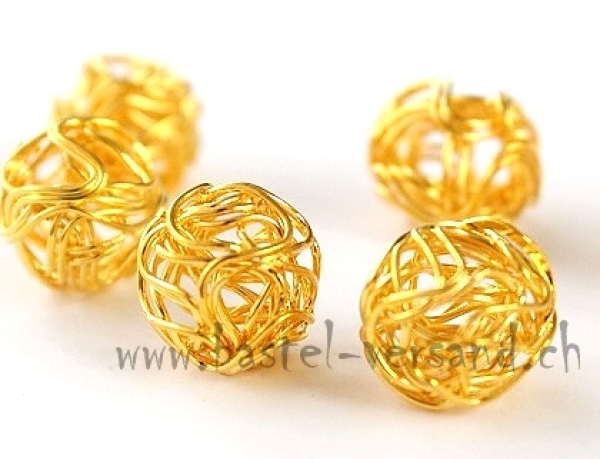 Metallperle 12mm goldfarbig