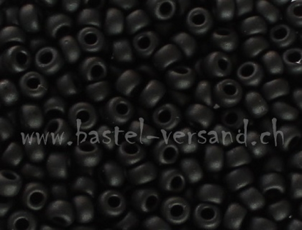 Miyuki Rocailles-Perlen 2,5 black matt