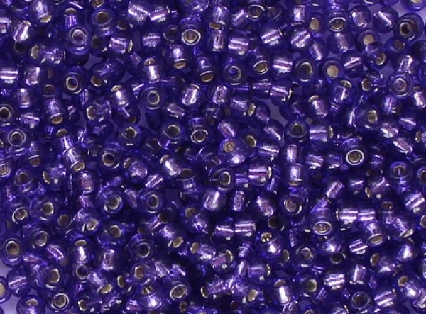 Miyuki Rocailles-Perlen 2,5 silverlined dark lilac