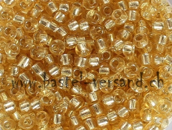 Miyuki Rocailles-Perlen 2,5 silverlined gold