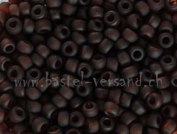 Miyuki Rocailles-Perlen 2,5 transparent matt dark brown