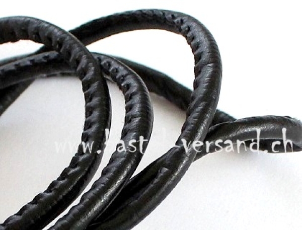 Nappalederimitation 4 mm schwarz