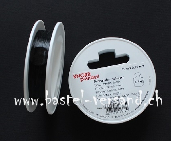 Nylonfaden 0,25mm schwarz