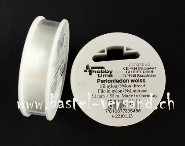 Nylonfaden transparent 0,5mm (Perlonfaden)
