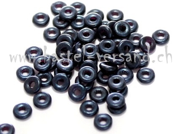 O-Beads Metallic suede dark blue