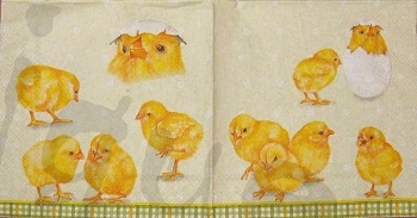 Serviette küken (hellgelb)