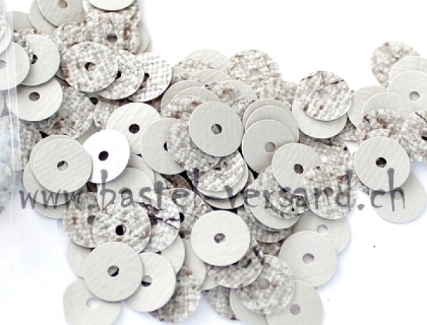Pailletten 6mm stein grau
