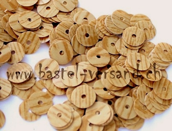 Pailletten 6mm stein hellbraun