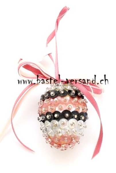 Pailletten Ei 4,5cm lachs