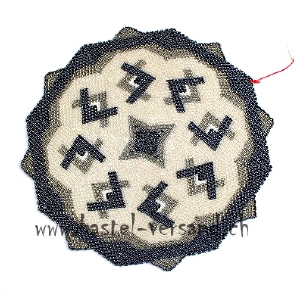 Perlendecke Dorette silber/anthrazit