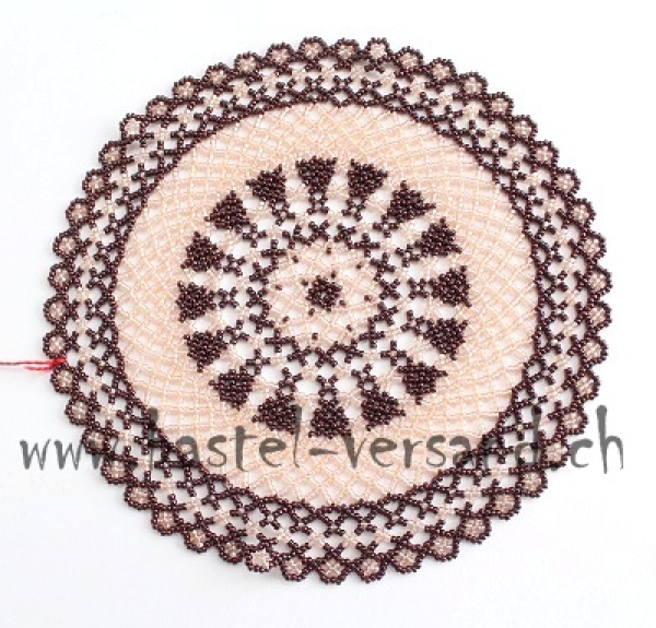 Perlendeckeli Jade kupfer/lachs