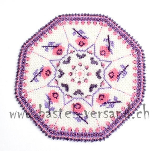 Perlendeckeli Rose rosa