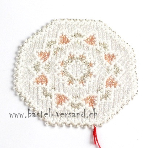 Perlendeckeli 12cm weiss