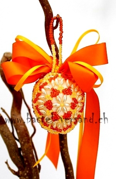 Perlenei 5cm gelborange