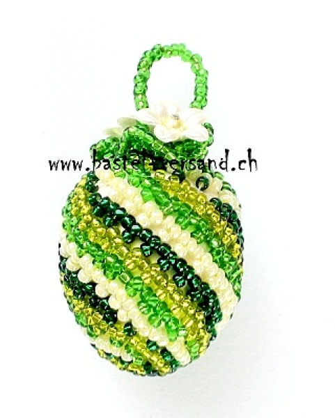 Perlenei 5cm spirale grün