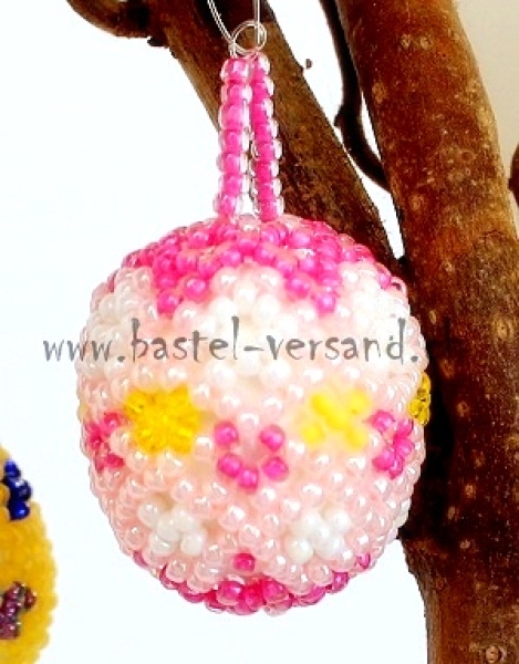 Perlenei ca. 3,3cm  rosa