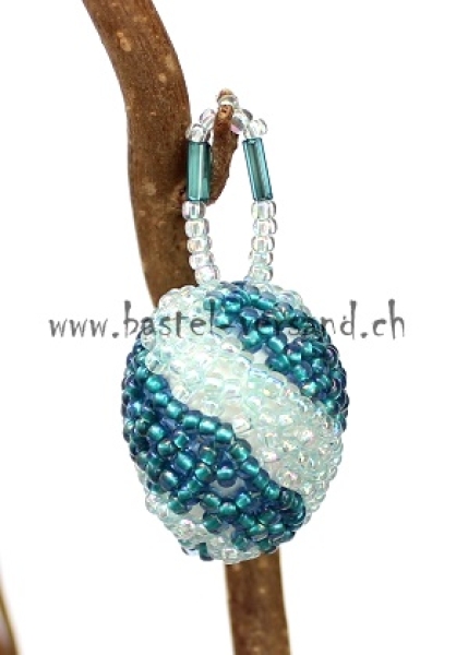 Perlenei 3cm Spirale türkis