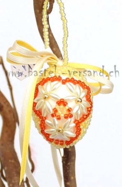 Perlenei ca. 4,5cm gelb