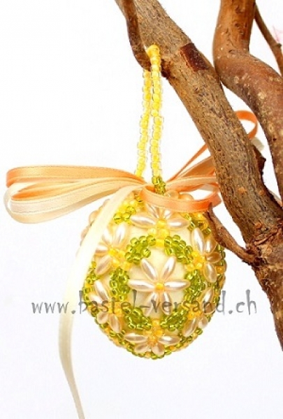 Perlenei ca. 4,5cm gelb