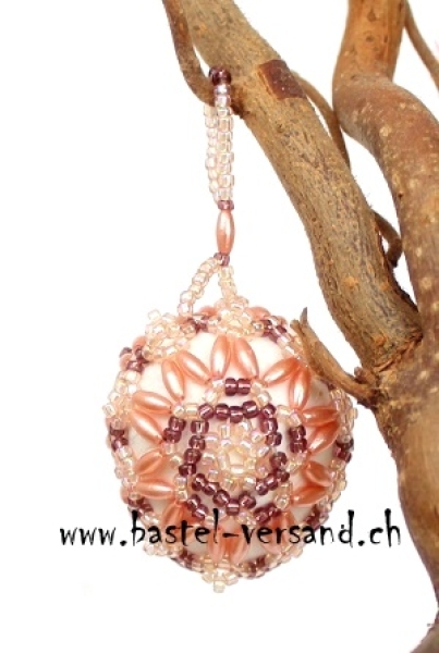 Perlenei ca. 4,5cm lachs