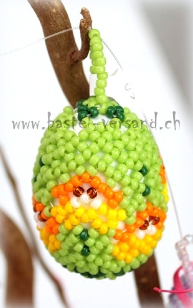 Perlenei ca. 4cm grün