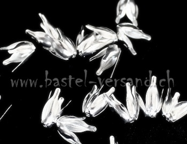 Perlkappe "Tulpe" silber