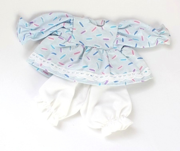 Puppenkleid mit Unterhose für 25cm Puppe