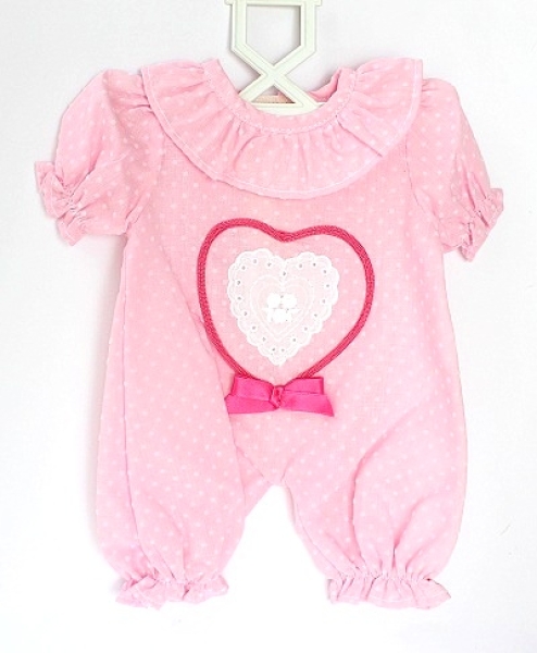 Puppenoverall rosa für 35cm Puppe