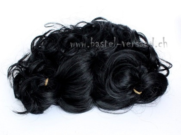 Puppenperücke 36cm Amy schwarz