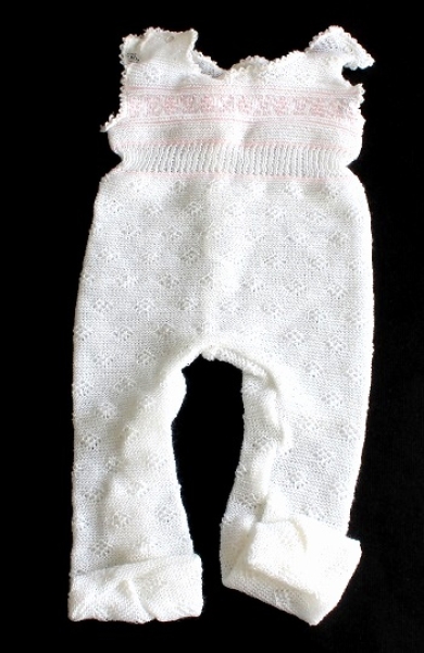 Puppenstrampler weiss Gr. 64