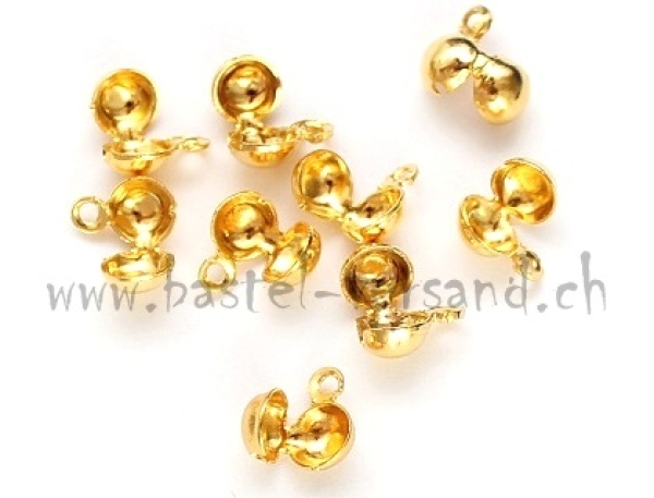 Quetschkalotte 5mm goldfarbig
