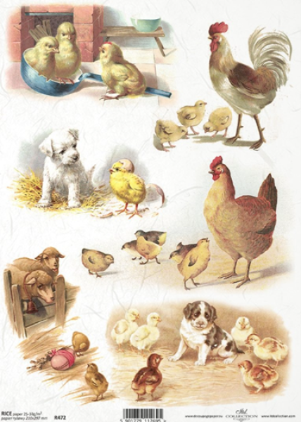 Reis- Decoupagepapier A4