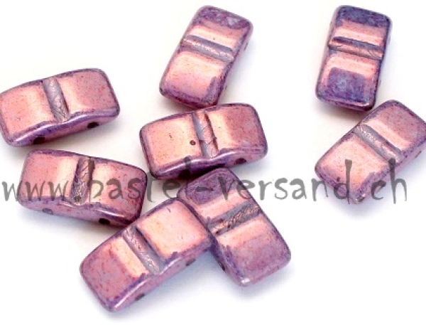 Rectangles 9 x 17mm Perle rotlila