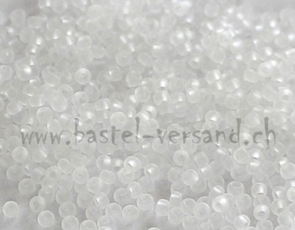 Rocailles-Perlen 11/0 gefrostet weiss 866F