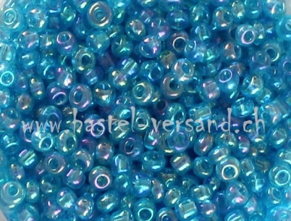 Rocailles-Perlen 2,2mm blau irisierend