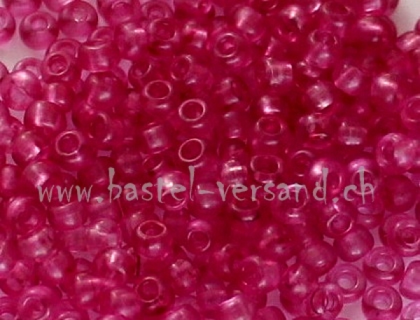 Rocailles-Perlen 9/0 transparent fuchsia