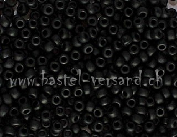 Rocailles-Perlen 9/0 schwarz E5054