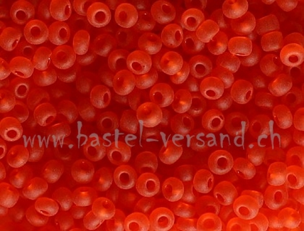 Rocailles-Perlen 9/0 gefrostet orangerot 3059