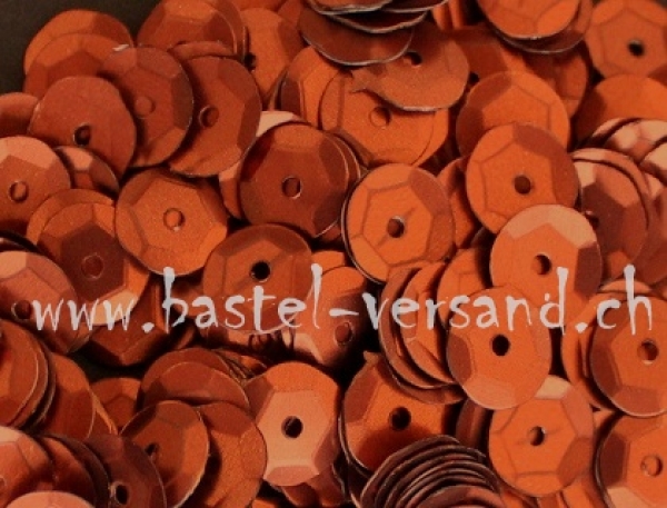 Schüsselpailletten 6mm braun matt