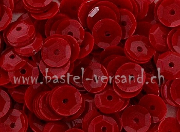 Schüsselpailletten 6mm dunkelrot