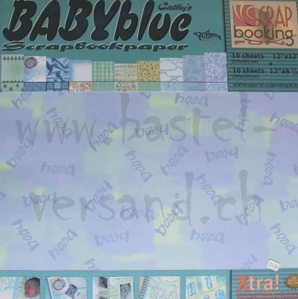Scrapbookpaper Babyblue 30,5 x 30,5cm