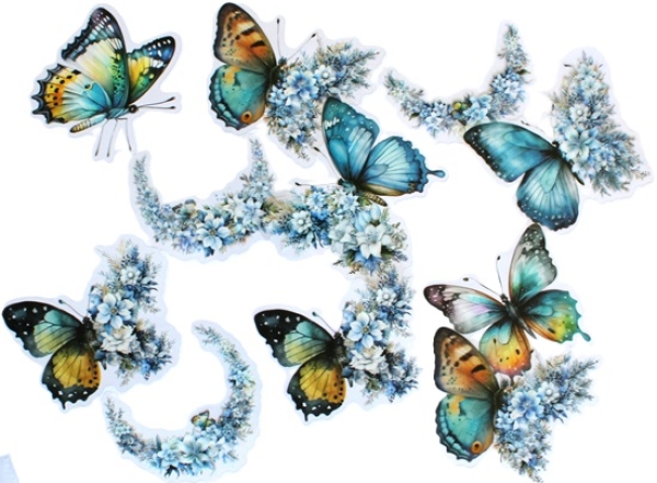 Selbstklebe Schmetterling hellblau